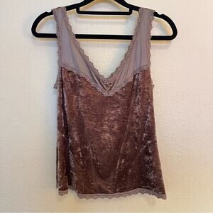Brown velvet top